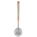 13.4'' Ice Fishing Scoop Ice Scooper Iron Slush Skimmer with Wood Handle