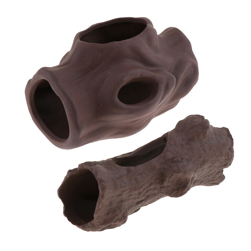 2 Pack Ceramic Aquarium Fish Tank Hiding Cave Fish Tank Ornaments