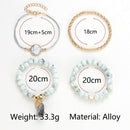 Bohemian Handmade Weave Heart Long Tassel Bracelet Sets Women Grey Rope Cha T5C5