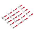 20Pcs 6.3mm Red piggy back .250 spade Insulated wire Crimp Terminal conneck  FT