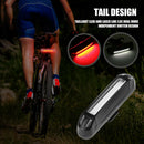 100LM Bicycle LED Rear Tail Light USB Bike Safety Lamp (Red+White Light)