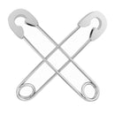 3 Pairs Stainless Steel Punk Safety Pin Earrings Retro Style Chic