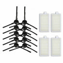 10pcs side brush+4pcs filter Hepa for Ariete Briciola 2711 2712 2713 2717 R