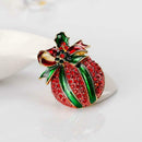 Christmas Brooch Pins Winter Rhinestone Jewelry Women Gifts Charms I6T2