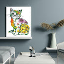 5D DIY Full Drill Diamond Painting Flower Cat Embroidery Kits Bedroom Home Decor