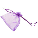 48 Organza Drawstring Pouches Gift Bags 4 inchx5 inch - Dark Purple