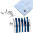 Men's Cufflinks Business Wedding Party Jewelry Shirt Suit Stripe Cuff Links Gift
