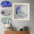 Diy 5D Partial Shaped Diamond Painting Moon Cat Cross Stitch Diamond Embroi
