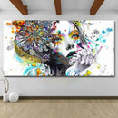 Modern Canvas Prints Colorful Mosaic Painting Anime Women Art Girl Face wit C8F9
