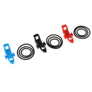 3x ABS Plastic Fishing Rod Hook Keeper Holder with Elastic Rubber O-Rings