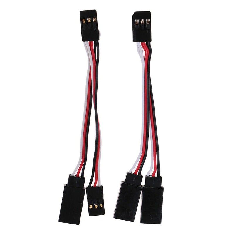 Y-Harness Male Female Plug 2 in 1 Convert Cable for Futaba JR Servo Accs