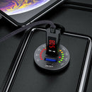 Car Motorcycle Dual USB Charger 4.8A Power Socket with Switch + Terminals