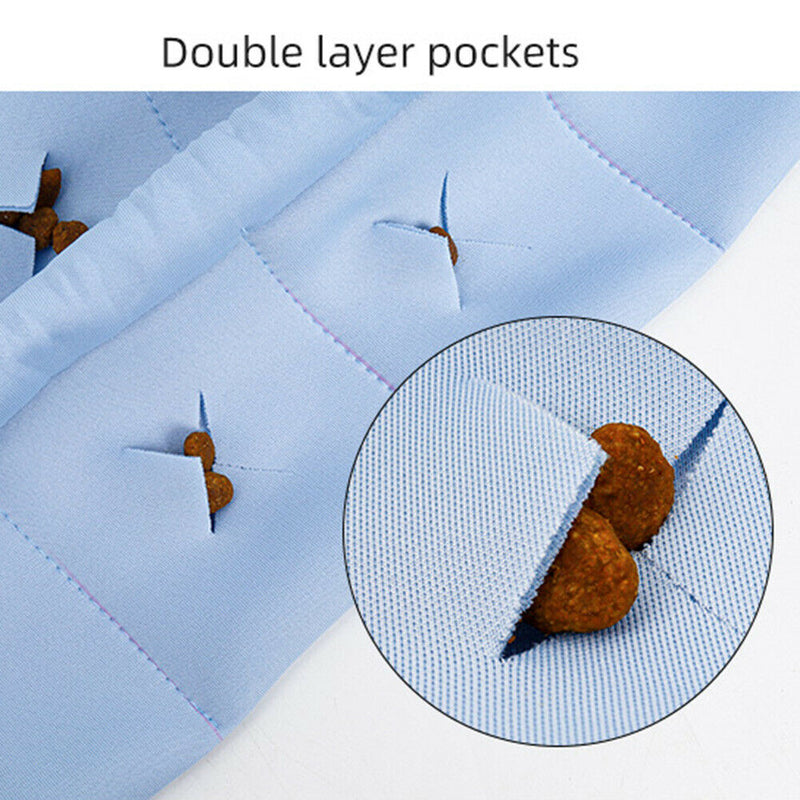 Dog Training Sniffing Mat Pet Puzzle Relieve Stress Toys Snuffle Pad (Blue) A