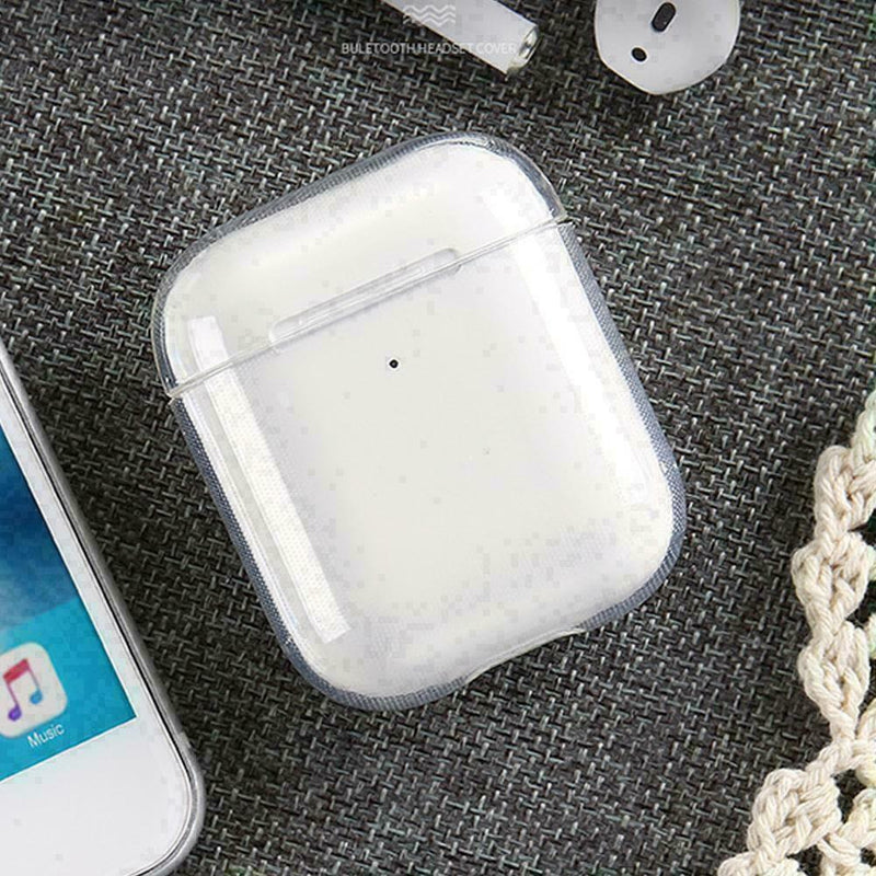 Transparent Clear Protective Skin Soft TPU Cover For AirPods Charging Case T7J4