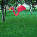 2Pcs Pink & Red Plastic Flamingo Yard Garden Lawn Art Ornaments Decor