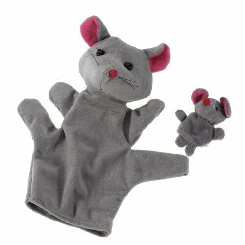 Grey Mouse Hand Puppet Finger Puppets Z8F8