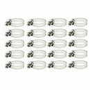 20pc 3/8"-1/2" Adjustable Stainless Steel Drive Hose Clamp Fuel Line Worm Clip X
