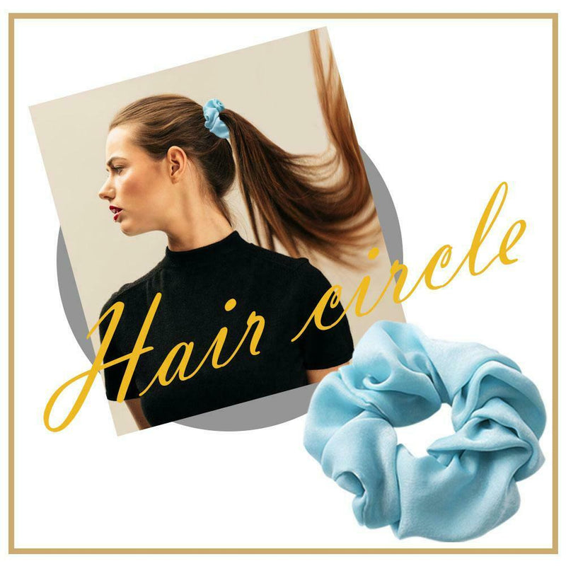Women Hair Rings Satin Cloth Scrunchies Ponytail Holder Hairband (Style 5) A