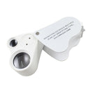 30X 60X Illuminated Magnifier Glass Loupe Dual Lens Lam Jewelry Appraisal Tool