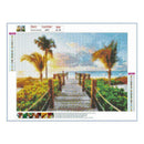 4 Pack Coconut Tree DIY 5D Diamond Painting Kit Full Drill Cross Stitch Decor