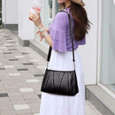 Women Girls Zipper PU Crossbody Messenger Bags Casual Pure Shoulder Handbag