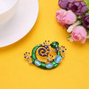 Retro Fashion Lizard Shape Rhinestone opal Brooches for Women Jewelry Decor