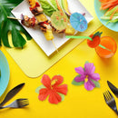 107 Pcs Tropical Party Decoration Set with Hawaiian Table Skirt Palm Leaves D2W9