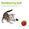 Pet Chewing Toys for Small Cat Dog EVA Scratching Rainbow Ball (10pcs S) A