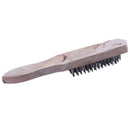27.4cm Long Wooden Handle metal Wire Cleaning Brush Hand Tool Z9Q9