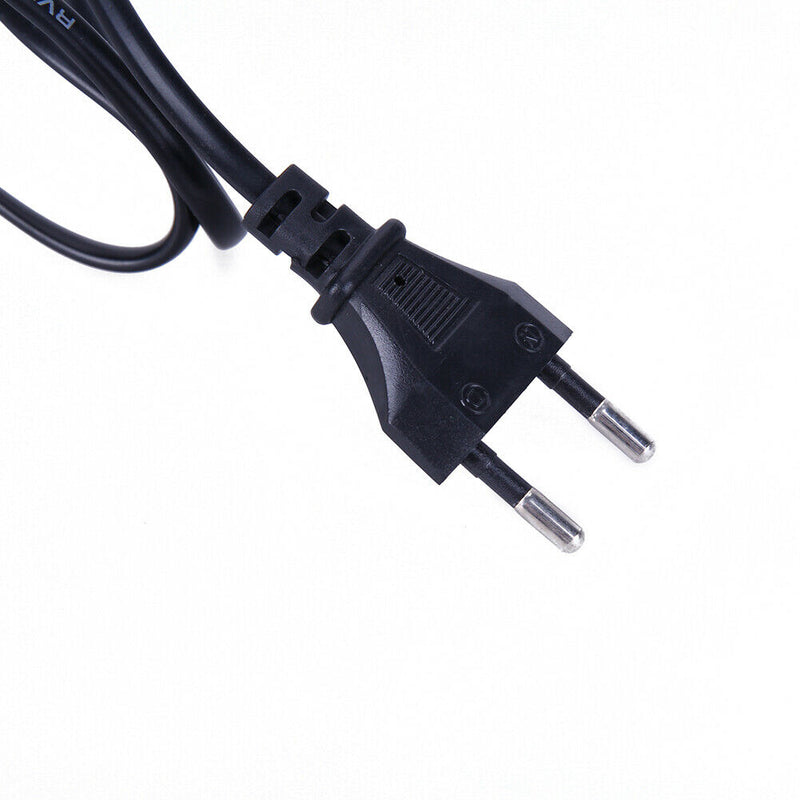 AC to DC Power Adapter 12V 2A Dual Cable Converter Universal 5.5x2.1-2.5mm