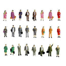 50x 1/87 Color People  Models Standing For Railway Layout Accessories
