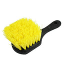 Yellow Black Antislip Handle Tire Wheel Detail Cleaning Brush for Car Auto