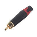 DIY RCA Male Solder Plug Audio Video Cable Connector Adapter (Red 2pcs) A