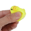 5pcs/set Mini Swimming Rings Rubber Yellow Ducks Cute Floating Baby Bath Toys ME