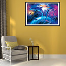 5D DIY Full Drill Fantasy Dolphin Horse Embroidery Diamond Painting (B1022)