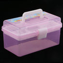 Pink Sewing Jewelry Painting Tools Box Home Storage Case Organizer w/Handle