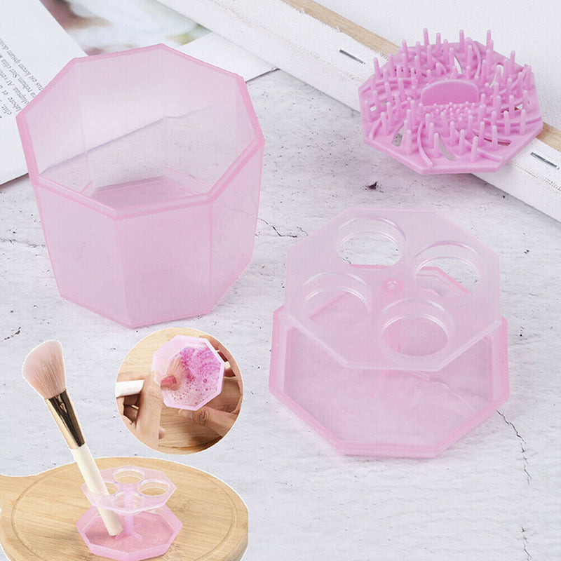 2IN1Silicone Makeup Brushes Washing Drying Make up Brush Cleaner Tool ZY BX