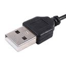 USB 2.0 to Mini B Male 3.5mm Jack Plug Audio Data Cable 50cm/20" 5 Pcs Blac