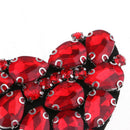 3pcs Beaded Crystal Heart Badge Appliques Patch Sew on Patch DIY Accessories