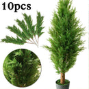 10X Artificial Leaves Garden Room Decor Pine Cypress Office Home K6H8