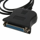 IEEE 1284 25-Pin Parallel  Ports To USB2.0 Printer Cable USB To Parallel Adapter