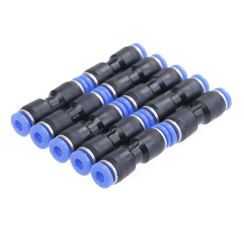 10Pcs pu-4mm straight push in air pneumatic tube fitting coupler union connec Ew