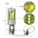 Pack of 2 H3 80W 800LM Car Yellow LED DRL Fog Light Driving Lamp Replacemet
