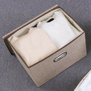 Large Folding Storage Box with Lid Linen Fabric Folding Storage Box Storage