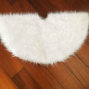 Home Outdoor Christmas Decoration White Plush Christmas Tree Skirt