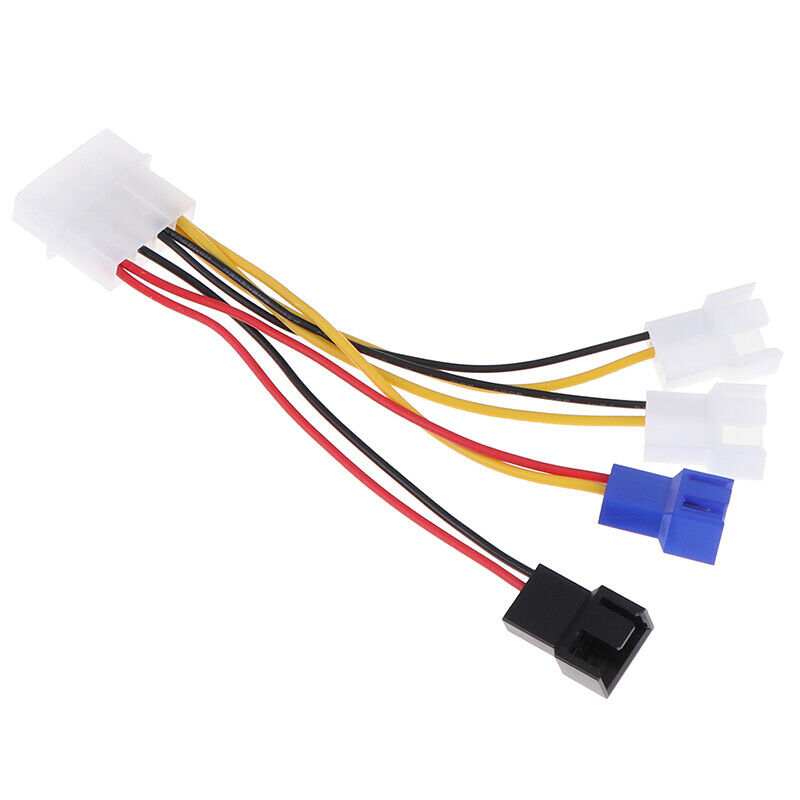 4 in 1 Computer Cooling Fan Power Cable CPU PC Cooler Wire Adapter Connector SE