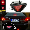 12V Car Sporty F1 Style Triangle 12LED Rear Stop Tail Third Brake Light Lamp BX