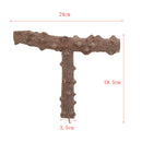 T-shape Wood Pet Parrot Perch Stand With Hook,