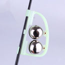 2x Fluorescent Night Glow Light Fishing Rod Tip Clip Twin Bell Alarm Alert Ring