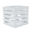 110mmx100mmx105mm white plastic square flowerpot basket decoration